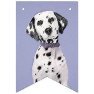Dalmatian Painting - Cute Original Dog Art Bunting