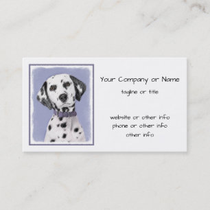 Dalmatian Painting - Cute Original Dog Art Business Card