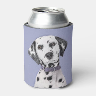 Dalmatian Painting - Cute Original Dog Art Can Cooler