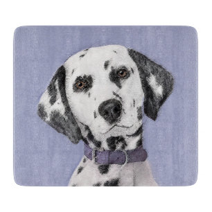 Dalmatian Painting - Cute Original Dog Art Cutting Board