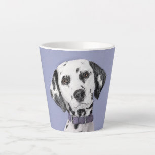 Dalmatian Painting - Cute Original Dog Art Latte Mug