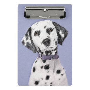 Dalmatian Painting - Cute Original Dog Art Mini Clipboard