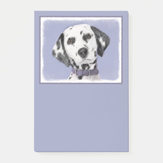 Dalmatian Painting - Cute Original Dog Art Post-it Notes (Front)