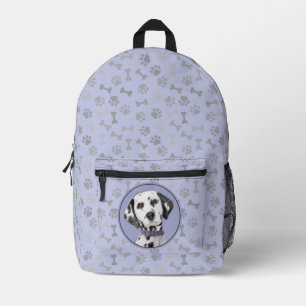 Dalmatian Painting - Cute Original Dog Art Printed Backpack