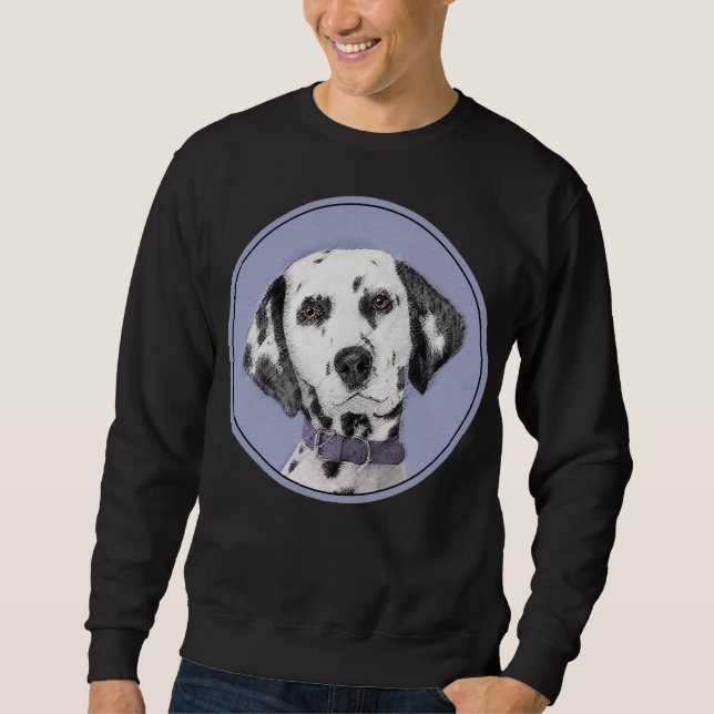 Dalmatian Painting - Cute Original Dog Art Sweatshirt (Front)