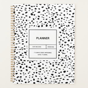 Dalmatian Pattern Black and White Planner