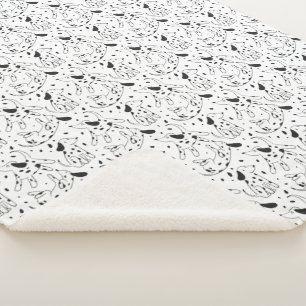 Dalmatian Pattern Sherpa Blanket