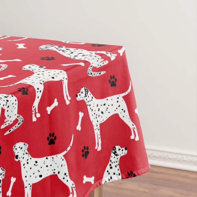Dalmatian Paws and Bones Tablecloth (In Situ)