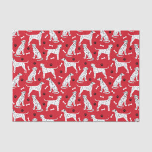 Dalmatian Paws and Bones Tissue Paper