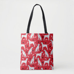 Dalmatian Paws and Bones Tote Bag