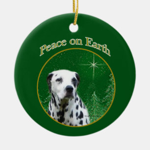 Dalmatian Peace Ceramic Tree Decoration