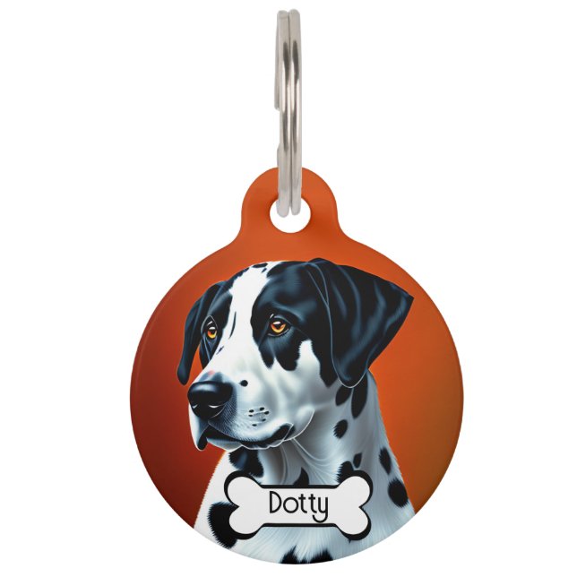 Dalmatian Personalise Pet ID Tag (Front)