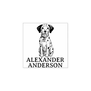 Dalmatian Personalise Rubber Stamp