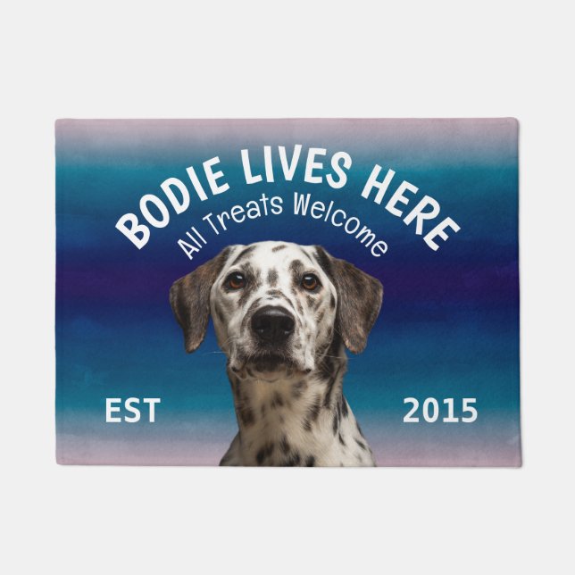 Dalmatian Personalised Dog Lover Doormat (Front)