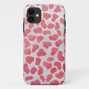 Dalmatian Pink and White Print iPhone 11 Case