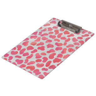Dalmatian Pink and White Print Clipboard