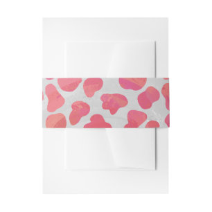 Dalmatian Pink and White Print Invitation Belly Band