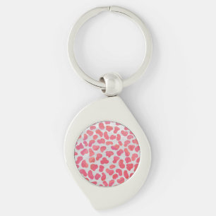 Dalmatian Pink and White Print Key Ring