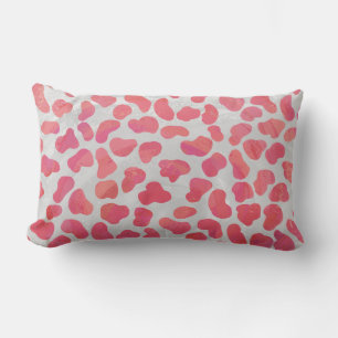 Dalmatian Pink and White Print Lumbar Cushion