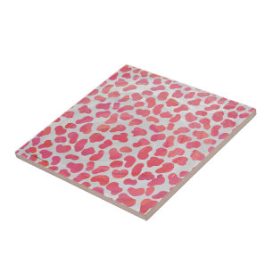 Dalmatian Pink and White Print Tile