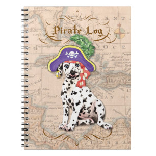 Dalmatian Pirate Spiral Notebook