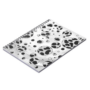 Dalmatian Polka Dot Black and White Spiral Notebook