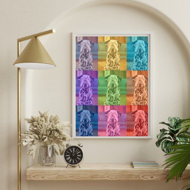 Dalmatian Pop Art Dog Photo Collage Colour Block  Poster (Creator Uploaded)
