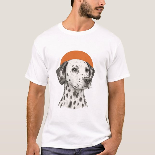Dalmatian Portrait Graphic T-Shirt (Front)
