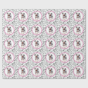 Dalmatian Print Birthday Black and White party Wrapping Paper