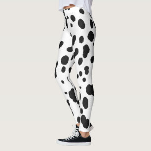 Dalmatian print dog mom dad skin pattern cute leggings