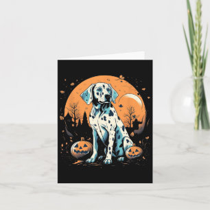 Dalmatian Pumpkin Halloween Costume Dog Puppy Men Card