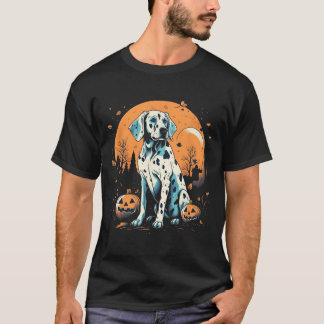 Dalmatian Pumpkin Halloween Costume Dog Puppy Men T-Shirt