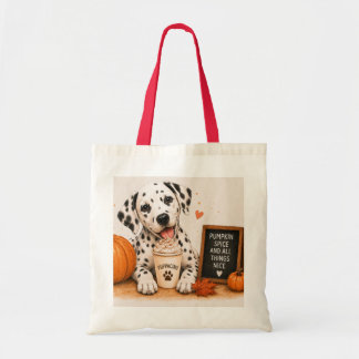 Dalmatian Pumpkin Spice Coffee Tote Bag
