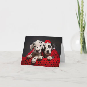 Dalmatian Puppies Christmas Card