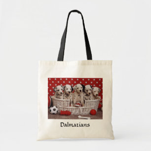 Dalmatian Puppies in a Basket Budget Tote Bag