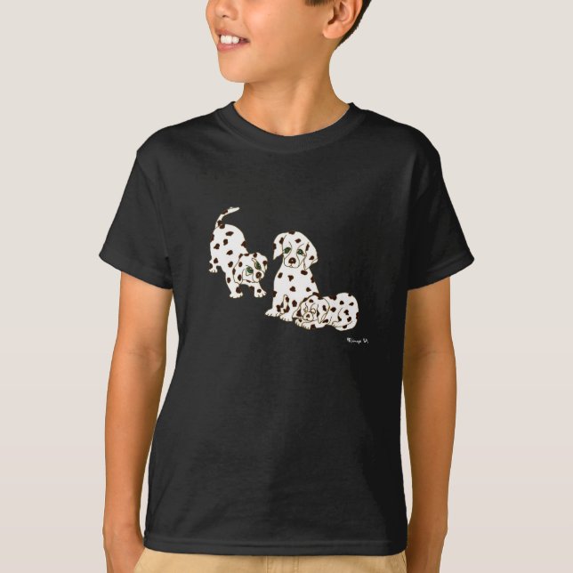 Dalmatian Puppies Kids T- Shirt (Front)