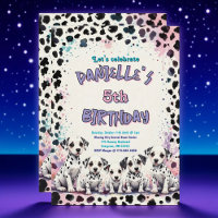 Dalmatian Puppies Pink Purple Birthday Party