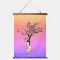 Dalmatian Puppy And Butterfly Art