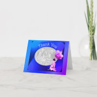 Dalmatian Puppy And Rose Thank You Photo Card