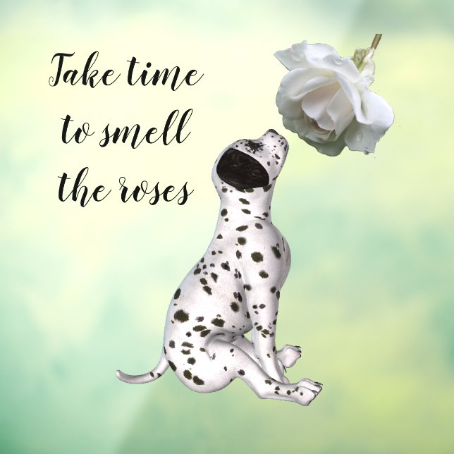 Dalmatian Puppy And White Rose Inspirational (Sheet 3)
