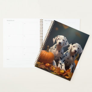 Dalmatian Puppy Autumn Delight Pumpkin Planner