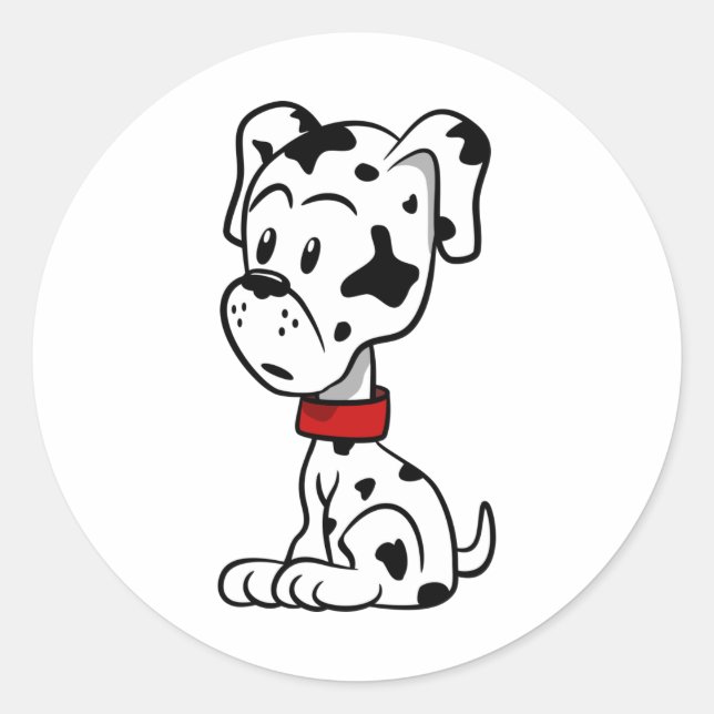 Dalmatian Puppy Classic Round Sticker (Front)
