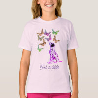 Dalmatian Puppy Colourful Butterflies Personalised