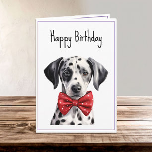 Dalmatian Puppy Dog Birthday Card