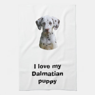 Dalmatian puppy dog photo tea towel