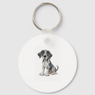 Dalmatian Puppy Dog Premium Scoop Key Ring