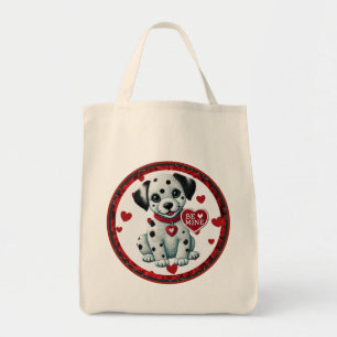 Dalmatian Puppy Grocery Bag – Be Mine Valentine