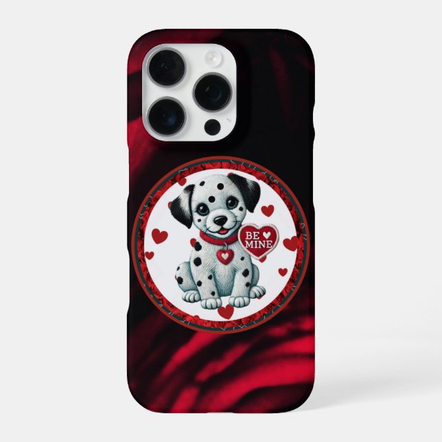 Dalmatian Puppy iPhone 16 Pro Case – Be Mine  (Back)