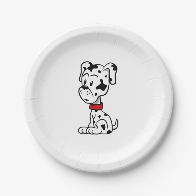 Dalmatian Puppy Paper Plate (Front)