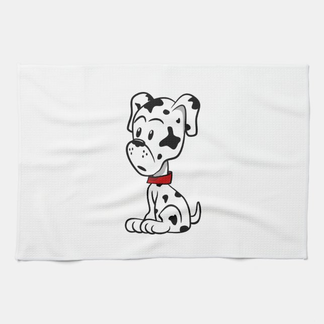 Dalmatian Puppy Tea Towel (Horizontal)